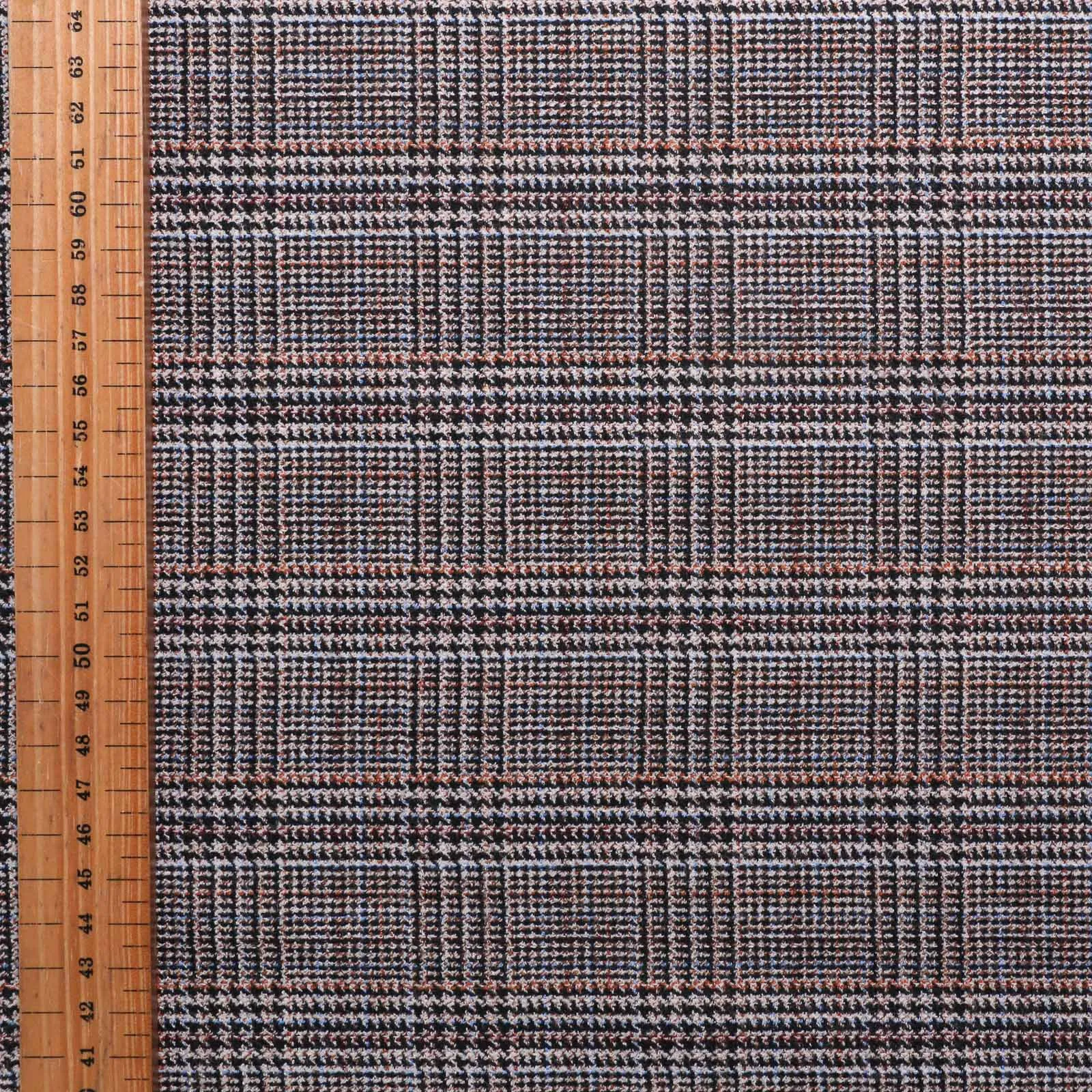 Wool blend Suiting Fabric - Beige and black