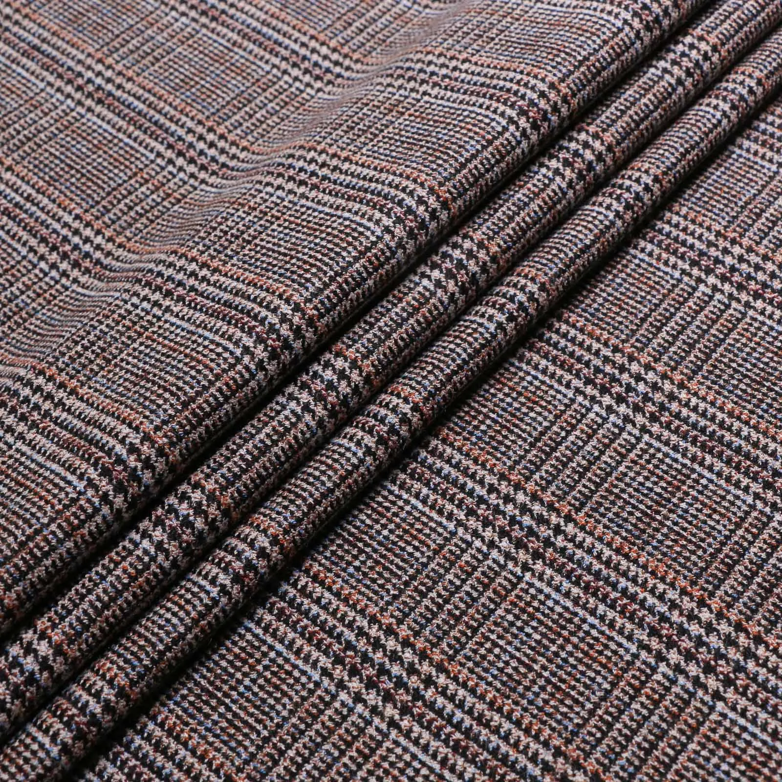 Wool blend Suiting Fabric - Beige and black