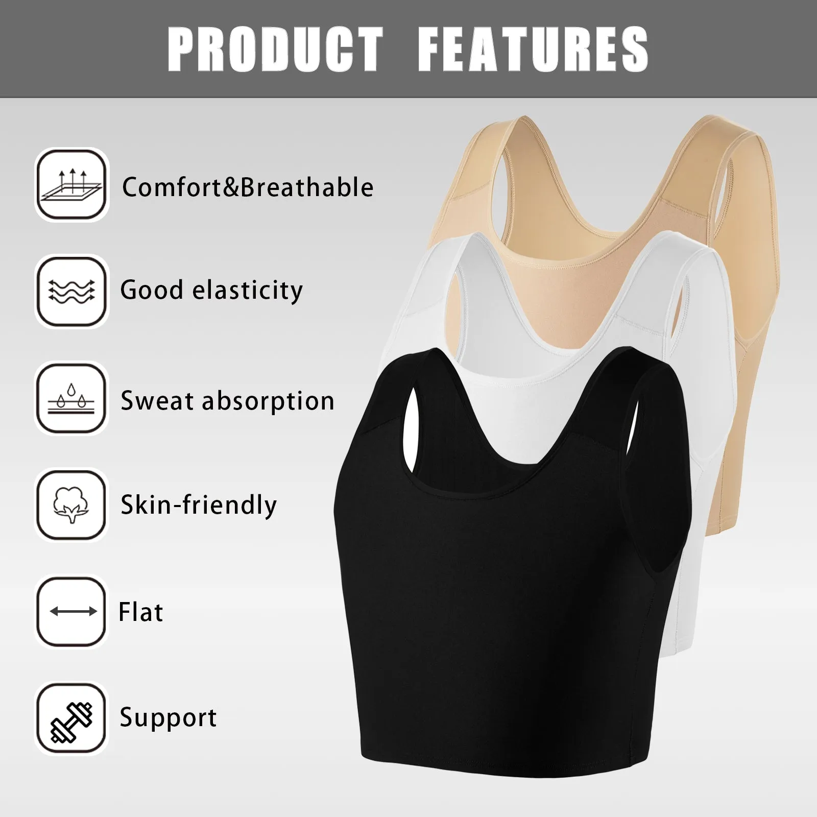 XUJI Breathable Tank Chest Binder - XUJI Srore