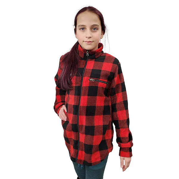 YOUTH CAMP JACKET BUFFALO CHECK RED