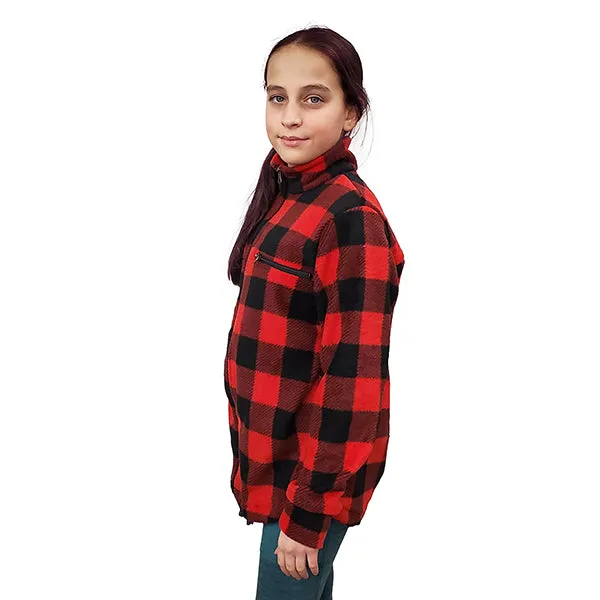 YOUTH CAMP JACKET BUFFALO CHECK RED