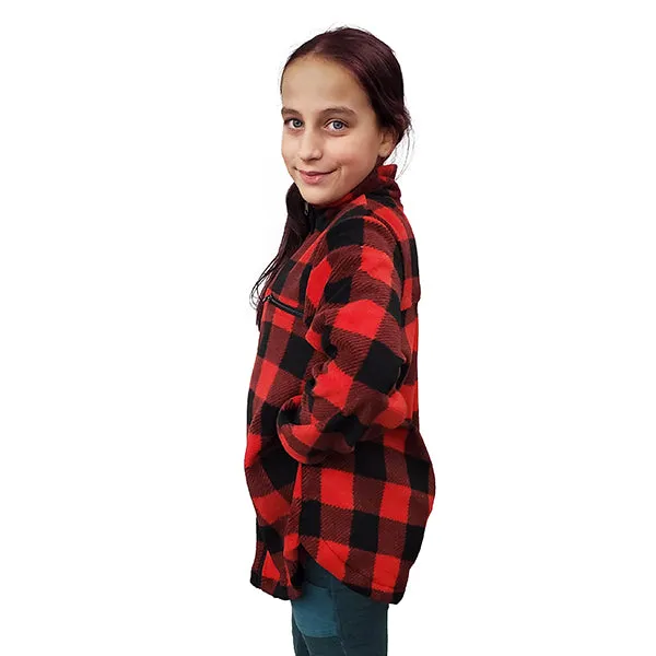 YOUTH CAMP JACKET BUFFALO CHECK RED