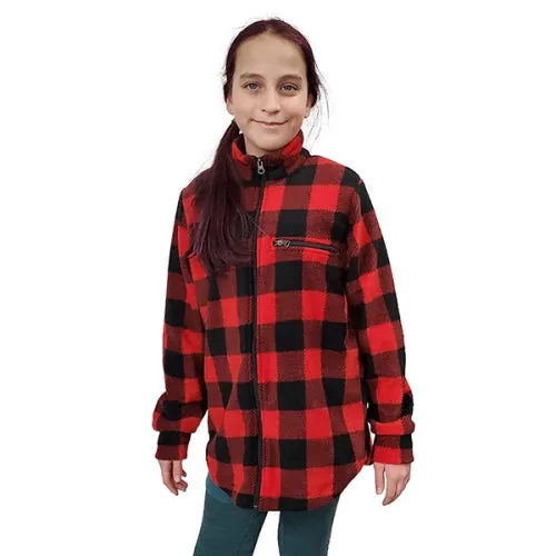 YOUTH CAMP JACKET BUFFALO CHECK RED