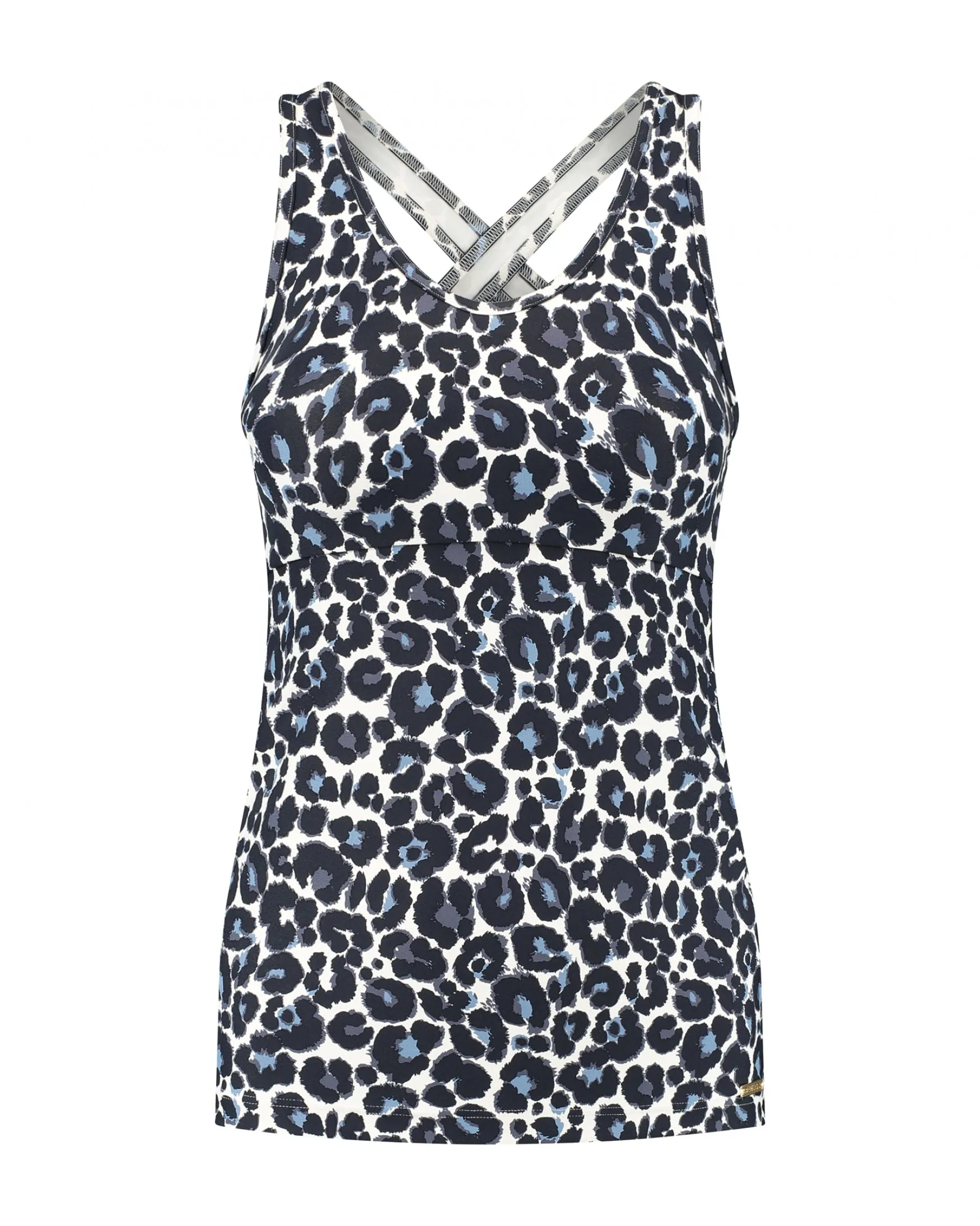 Zoe Top | Leopard Summer Blue